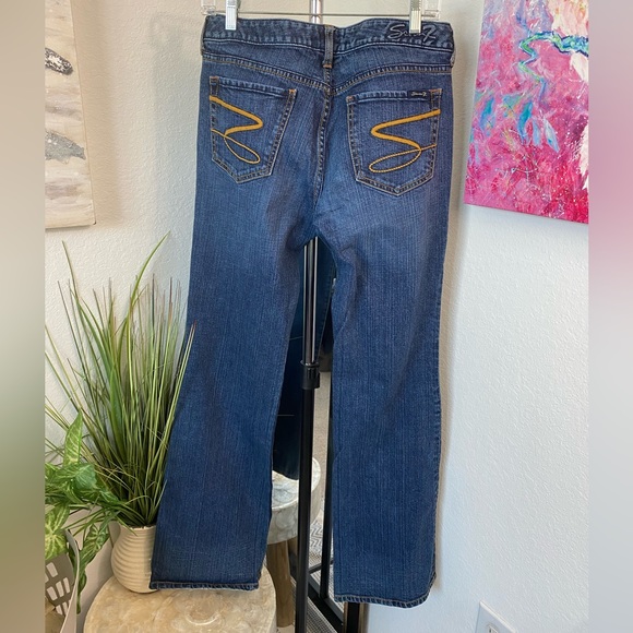 Seven7 Dark Wash Flare Jeans Size 31 - Picture 2 of 4